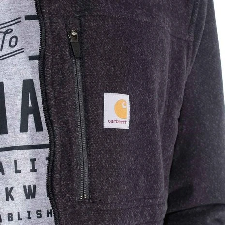 Carhartt Dalton Full Zip Black Heather Fleece Vest Heren 3 Carhartt Dalton Full Zip Black Heather Fleece Vest Heren - Afbeelding 3