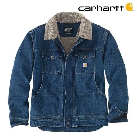 Carhartt Denim Sherpa-Lined Beech Jacket Heren 2 Carhartt Denim Sherpa-Lined Beech Jacket Heren - Afbeelding 2