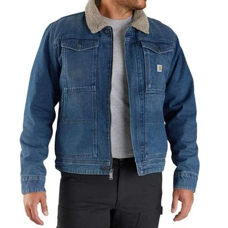 Carhartt Denim Sherpa-Lined Beech Jacket Heren 5 Carhartt Denim Sherpa-Lined Beech Jacket Heren - Afbeelding 5