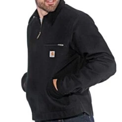 Carhartt Duck Detroit Black Jacket Heren -Carhartt Werkout Verkoopwinkel carhartt duck detroit black jacket heren 3
