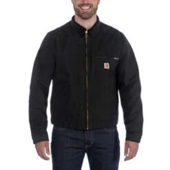 Carhartt Duck Detroit Black Jacket Heren -Carhartt Werkout Verkoopwinkel carhartt duck detroit black jacket heren 4