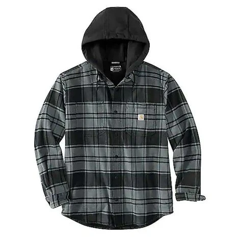 Carhartt Flannel Plaid Elm Hooded Shirt Heren 5 Carhartt Flannel Plaid Elm Hooded Shirt Heren - Afbeelding 5