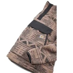 Carhartt Fleece Warm Taupe Geometric Print Pull Over Dames -Carhartt Werkout Verkoopwinkel carhartt fleece warm taupe geometric print pull ov 3