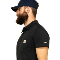 Carhartt Force Cotton Delmont Pocket Black Polo Heren 10 Carhartt Force Cotton Delmont Pocket Black Polo Heren -Carhartt Werkout Verkoopwinkel carhartt force cotton delmont pocket black polo he 4