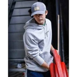 Carhartt Force Lightweight Graphic Logo Asphalt Heather Sweatshirt Heren -Carhartt Werkout Verkoopwinkel carhartt force lightweight graphic logo asphalt he 3