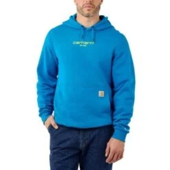 Carhartt Force Logo Graphic Marine Blue Sweatshirt Heren