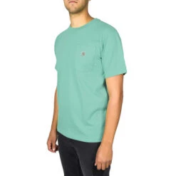 Carhartt K87 Pocket Short Sleeve Sea Green Heather T-Shirt Heren 9 Carhartt K87 Pocket Short Sleeve Sea Green Heather T-Shirt Heren -Carhartt Werkout Verkoopwinkel carhartt k87 pocket short sleeve sea green heather 3