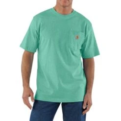 Carhartt K87 Pocket Short Sleeve Sea Green Heather T-Shirt Heren 11 Carhartt K87 Pocket Short Sleeve Sea Green Heather T-Shirt Heren -Carhartt Werkout Verkoopwinkel carhartt k87 pocket short sleeve sea green heather 5