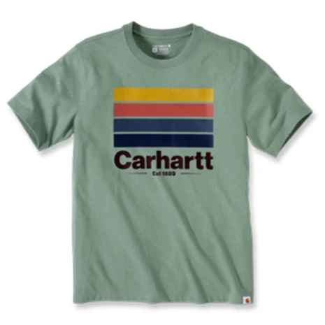 Carhartt Line Graphic Jade Heather T-Shirt Heren 1 Carhartt Line Graphic Jade Heather T-Shirt Heren