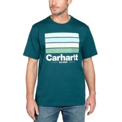 Carhartt Line Graphic Night Blue Heather T-Shirt Heren -Carhartt Werkout Verkoopwinkel carhartt line graphic night blue heather t shirt h 3