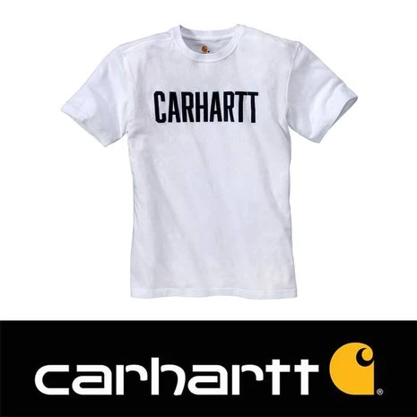 Carhartt Maddock Graphic Block Logo S-S Wit Shirt Heren 2 Carhartt Maddock Graphic Block Logo S-S Wit Shirt Heren - Afbeelding 2
