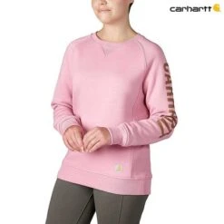Carhartt Midweight Crewneck Foxglove Heather Sweatshirt Dames -Carhartt Werkout Verkoopwinkel carhartt midweight crewneck foxglove heather sweat 2
