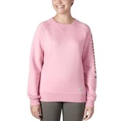 Carhartt Midweight Crewneck Foxglove Heather Sweatshirt Dames