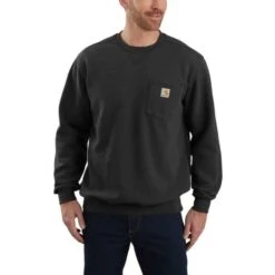 Carhartt Midweight Crewneck Pocket Zwart Sweatshirt Heren