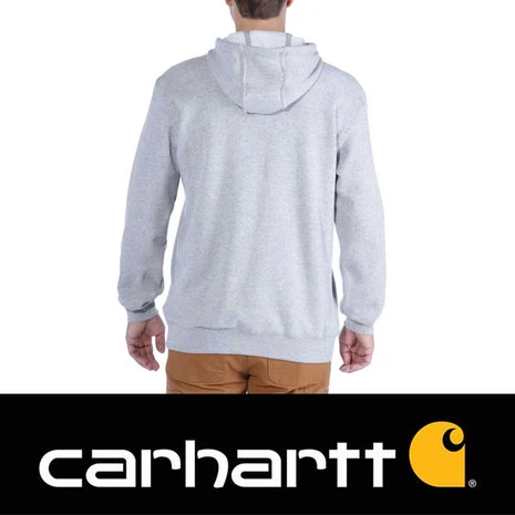 Carhartt Midweight Hooded Sweatshirt Heather Grey Heren 2 Carhartt Midweight Hooded Sweatshirt Heather Grey Heren - Afbeelding 2