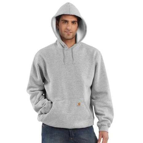 Carhartt Midweight Sleeve Logo Hooded Sweatshirt Heather Grey Heren 3 Carhartt Midweight Sleeve Logo Hooded Sweatshirt Heather Grey Heren - Afbeelding 3