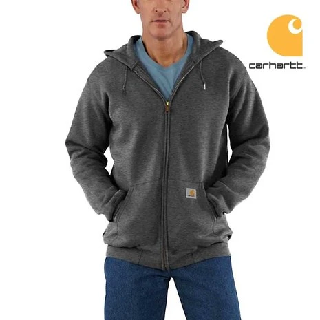 Carhartt Midweight Zip Hooded Carbon Heather Sweatshirt Heren 2 Carhartt Midweight Zip Hooded Carbon Heather Sweatshirt Heren - Afbeelding 2