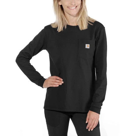 Carhartt Pocket Zwart Long Sleeve Shirt Dames 1 Carhartt Pocket Zwart Long Sleeve Shirt Dames