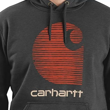 Carhartt Rain Defender C Logo Graphic Carbon Heather Sweatshirt Heren 2 Carhartt Rain Defender C Logo Graphic Carbon Heather Sweatshirt Heren - Afbeelding 2