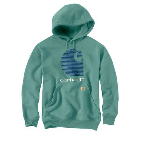 Carhartt Rain Defender C Logo Graphic Slate Green Heather Sweatshirt Heren 2 Carhartt Rain Defender C Logo Graphic Slate Green Heather Sweatshirt Heren - Afbeelding 2