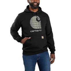 Carhartt Rain Defender C Logo Graphic Zwart Sweatshirt Heren