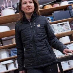 Carhartt Rain Defender Lightweight Insulated Zwart Jas Dames 5 Carhartt Rain Defender Lightweight Insulated Zwart Jas Dames -Carhartt Werkout Verkoopwinkel carhartt rain defender lightweight insulated zwart 2