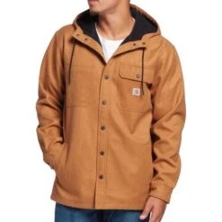 Carhartt Rain Defender Oiled Walnut Heather Hooded Shirt Jacket -Carhartt Werkout Verkoopwinkel carhartt rain defender oiled walnut heather hooded 3