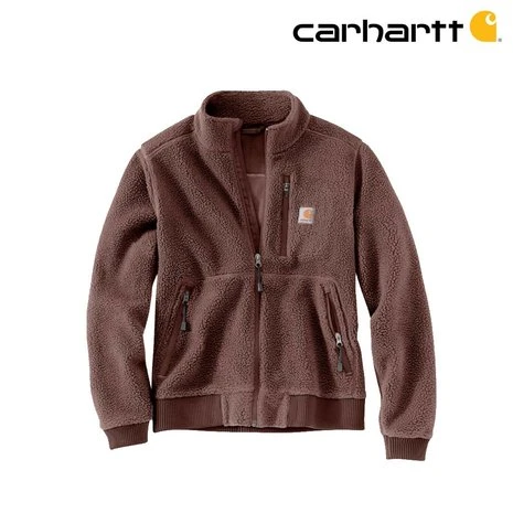 Carhartt Relaxed Fit Nutmeg Heather Fleece Jas Dames 2 Carhartt Relaxed Fit Nutmeg Heather Fleece Jas Dames - Afbeelding 2