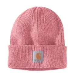 Carhartt Rib Knit Pink Salt Rosewood Beanie
