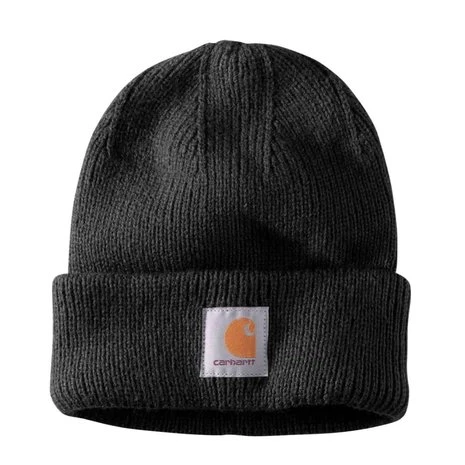 Carhartt Rib Knit Zwart Beanie 1 Carhartt Rib Knit Zwart Beanie