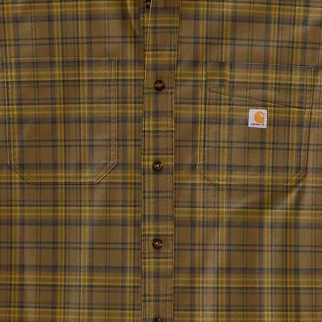 Carhartt Rugged Flex Flannel Plaid Oak Brown Shirt Heren 3 Carhartt Rugged Flex Flannel Plaid Oak Brown Shirt Heren - Afbeelding 3