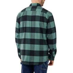 Carhartt Rugged Flex Flannel Plaid Slate Green Shirt Heren -Carhartt Werkout Verkoopwinkel carhartt rugged flex flannel plaid slate green shi 2