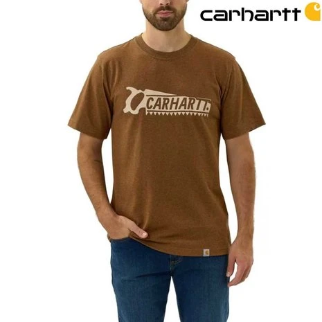 Carhartt Saw Graphic Walnut Heather T-Shirt Heren 2 Carhartt Saw Graphic Walnut Heather T-Shirt Heren - Afbeelding 2