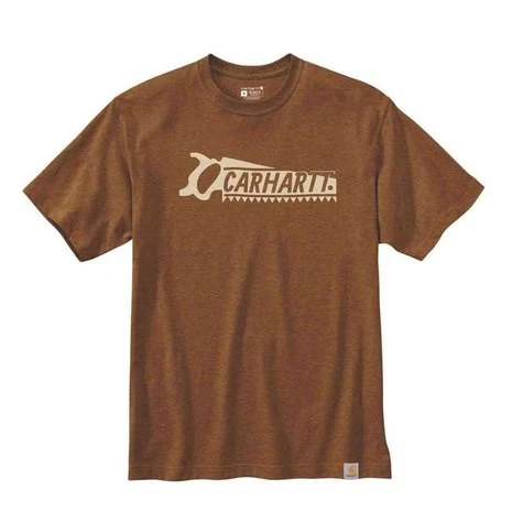 Carhartt Saw Graphic Walnut Heather T-Shirt Heren 1 Carhartt Saw Graphic Walnut Heather T-Shirt Heren