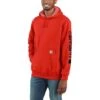 Carhartt Sleeve Logo Currant Heather Hooded Sweatshirt Heren