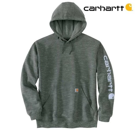 Carhartt Sleeve Logo Elm Space Dye Hooded Sweatshirt Heren 2 Carhartt Sleeve Logo Elm Space Dye Hooded Sweatshirt Heren - Afbeelding 2