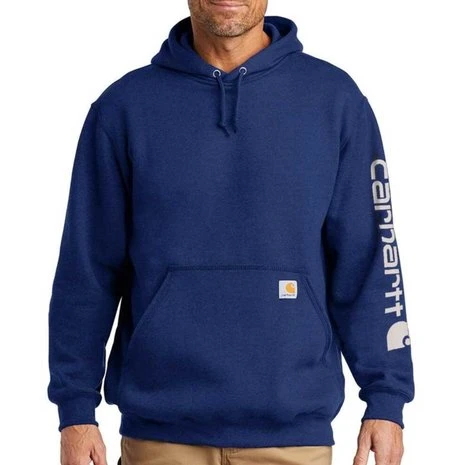 Carhartt Sleeve Logo Scout Blue Heather Hooded Sweatshirt Heren 5 Carhartt Sleeve Logo Scout Blue Heather Hooded Sweatshirt Heren - Afbeelding 5