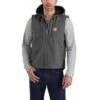 Carhartt Washed Duck Fleece-Lined Gravel Hooded Vest Heren