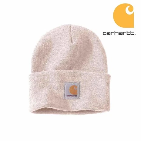 Carhartt Watch Hat Ash Rose Marshmallow Muts 2 Carhartt Watch Hat Ash Rose Marshmallow Muts - Afbeelding 2