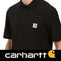 Carhartt Work Pocket Black Poloshirt Heren -Carhartt Werkout Verkoopwinkel carhartt work pocket black poloshirt heren 2