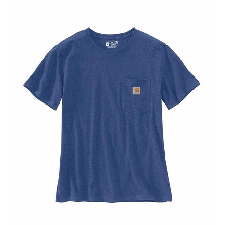 Carhartt Workwear Pocket Short Sleeve Scout Blue Heather T-Shirt Dames 2 Carhartt Workwear Pocket Short Sleeve Scout Blue Heather T-Shirt Dames - Afbeelding 2
