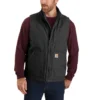 Bodywarmer Carhartt Men Washed Duck Lined Mock Neck Vest Black