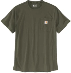 T-Shirt Carhartt Men Force Flex Pocket Basil Heather