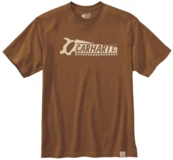 T-Shirt Carhartt Men Saw Graphic T-Shirt S/S Oiled Walnut Heather