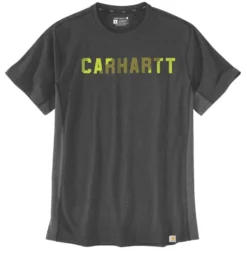 T-Shirt Carhartt Men Force Flex Block Logo Carbon Heather