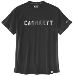 T-Shirt Carhartt Men Force Flex Block Logo Black